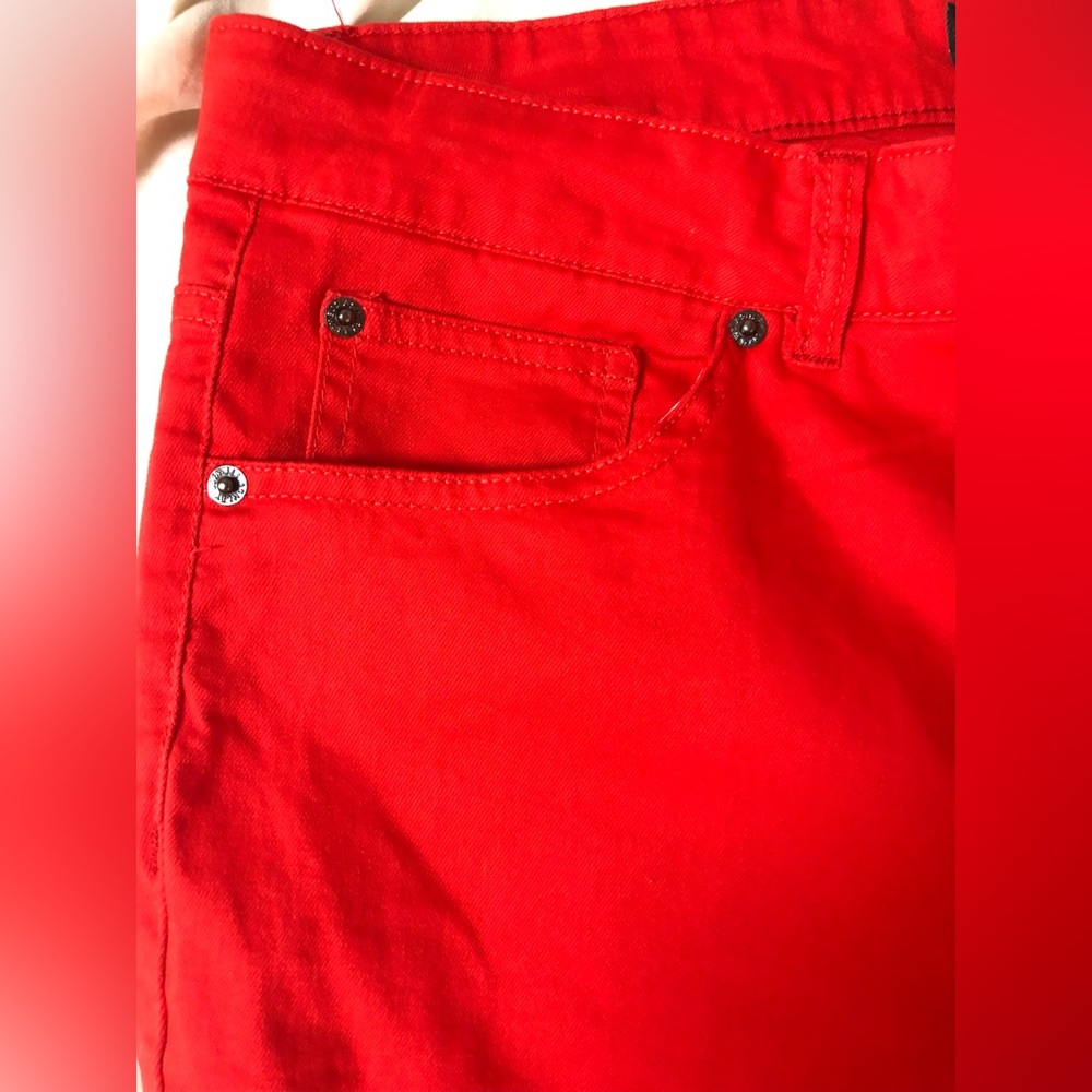 ASHLEY STEWART RED JEANS SIZE: 16 - Picture 5 of 10